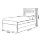 Cama Solteiro Baú Larissa Malbec para Colchão 88x188 - 2