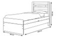 Ver imagem 2 de Cama Solteiro Baú Larissa Malbec para Colchão 88x188