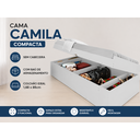 Ver imagem 3 de Cama Camila Solteiro Baú com Compartimento Interno Resistente