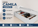 Ver imagem 3 de Cama Camila Solteiro Baú com Compartimento Interno Resistente