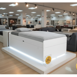 Cama Baú Camila Solteiro Branco - Framar - 2