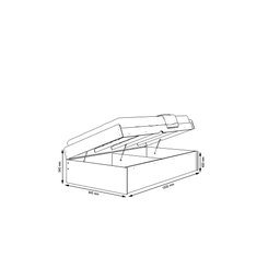 Cama Baú Camila Solteiro Branco - Framar - 3