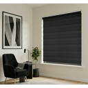 Ver imagem 2 de Persiana Zebra Rolo Dupla 120x160 Controle de Luz Moderna - Preta