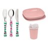 Conjunto Infantil para Refeição Simonaggio - Kids Trend - Talheres- Pratos - 6 Pçs - Flamingo - 1