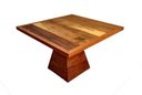 Ver imagem 3 de Mesa Quadrada de Peroba Rosa com Base Triangular:Comp130xAlt80xLarg130/Marrom