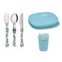 Ver imagem 1 de Conjunto Infantil para Refeição Simonaggio - Kids Trend - Talheres- Pratos - 6 Pçs - Carros