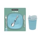 Ver imagem 2 de Conjunto Infantil para Refeição Simonaggio - Kids Trend - Talheres- Pratos - 6 Pçs - Carros