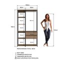 Ver imagem 6 de Guarda Roupa Closet 2 Torres 2 Gavetas 100cm Preto/montana Kit4070