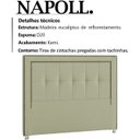 Ver imagem 3 de Cabeceira Casal 140 cm Napoll Veludo SL 940 Peer