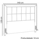 Ver imagem 4 de Cabeceira Casal 140 cm Napoll Veludo SL 940 Peer