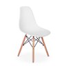 Conjunto Mesa de Jantar Redonda Bellus Preta 80cm com 4 Cadeiras Eames Eiffel - Branco - 3