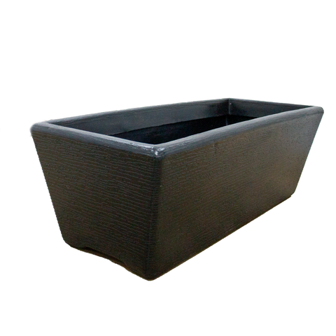 Floreira Grafiato Linha Jasmine Tamanho 20x80x25cm Cor Preto Durín