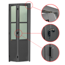 Ver imagem 2 de Porta Alumínio Camarão Lambril/Vidro D.L25 Cinza 60 V.Boreal Brimak
