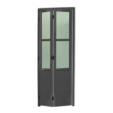 Porta Alumínio Camarão Lambril/Vidro D.L25 Cinza 60 V.Boreal Brimak