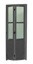 Ver imagem 1 de Porta Alumínio Camarão Lambril/Vidro D.L25 Cinza 60 V.Boreal Brimak