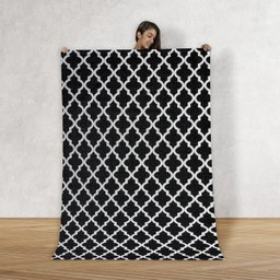 Tapete Jacquard Emborrachado 2,00 M X 3,00 M Sala Latex Antiderrapante Quarto Grande Arabesco Preto - 2