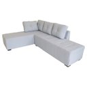Ver imagem 2 de Sofá de Canto Cama 6 Lugares Multifuncional, Modelo Mobile , Tecido Algodão Reciclado Cinza Claro