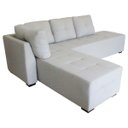 Ver imagem 1 de Sofá de Canto Cama 6 Lugares Multifuncional, Modelo Mobile , Tecido Algodão Reciclado Cinza Claro