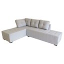Ver imagem 3 de Sofá de Canto Cama 6 Lugares Multifuncional, Modelo Mobile , Tecido Algodão Reciclado Cinza Claro