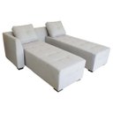 Ver imagem 7 de Sofá de Canto Cama 6 Lugares Multifuncional, Modelo Mobile , Tecido Algodão Reciclado Cinza Claro