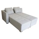 Ver imagem 4 de Sofá de Canto Cama 6 Lugares Multifuncional, Modelo Mobile , Tecido Algodão Reciclado Cinza Claro
