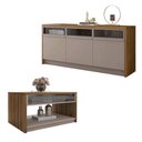 Ver imagem 1 de Kit Conjunto Sala de Estar Buffet Mesa Vectro Caemmun