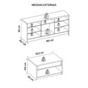 Ver imagem 6 de Kit Conjunto Sala de Estar Buffet Mesa Vectro Caemmun