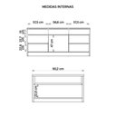 Ver imagem 7 de Kit Conjunto Sala de Estar Buffet Mesa Vectro Caemmun