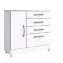 Ver imagem 2 de Cômoda 1 Porta 4 Gavetas Chicago Tcil Móveis