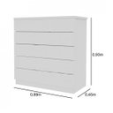 Ver imagem 3 de Cômoda 5 Gavetas Premium Tcil Móveis