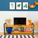 Ver imagem 1 de Rack de TV de Madeira Pinus Linea Carvalho e Preto