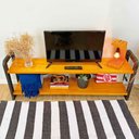 Ver imagem 4 de Rack de TV de Madeira Pinus Linea Carvalho e Preto
