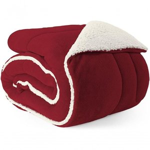Coberdrom King Maya Dupla Face Sherpa Mantinha Soft Inverno Vermelho