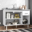 Ver imagem 6 de Balcão para Pia Gabriela com 120 Cm Flex Branco ou Preto - Ajl Móveis