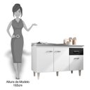 Ver imagem 4 de Balcão para Pia Gabriela com 120 Cm Flex Branco ou Preto - Ajl Móveis