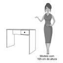 Ver imagem 4 de Kit 2 Mesas para Computador Notebook Escrivaninha 101cm Dubai Carvalho Bruma - Mpozenato
