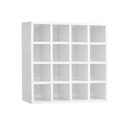 Nicho de Parede Porta Toalha Para Salão Barbearia 16 Divisões Branco - AJL Móveis - 3