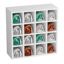 Nicho de Parede Porta Toalha Para Salão Barbearia 16 Divisões Branco - AJL Móveis - 4