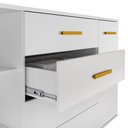 Ver imagem 2 de Cômoda Infantil com Cantoneira Laura 1 Porta Branco - Mpozenato