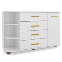 Ver imagem 1 de Cômoda Infantil com Cantoneira Laura 1 Porta Branco - Mpozenato