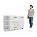 Ver imagem 7 de Cômoda Infantil com Cantoneira Laura 1 Porta Branco - Mpozenato