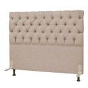 Ver imagem 2 de Cabeceira Cama Box Casal 140cm Cristal Linho Bege - JS Móveis