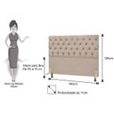 Ver imagem 4 de Cabeceira Cama Box Casal 140cm Cristal Linho Bege - JS Móveis