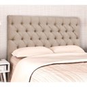 Ver imagem 2 de Cabeceira Cama Box Casal 140cm Cristal Linho Bege - JS Móveis