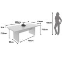 Ver imagem 4 de Mesa de Reunião para Escritório Grande Branco