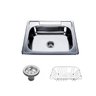 Cuba de Cozinha Quadrada em Inox 304 de Embutir Gourmet Luxo com Acessórios - 1