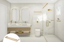 Ver imagem 2 de Toalheiro de Banho Banheiro Duplo 60cm em Aço Inox Dourado Linha Larissa Stainless