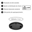 Ver imagem 3 de Kit 4 Espalha Chama de Fogão Queimador Simples Ferro 13cm
