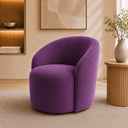 Ver imagem 2 de Poltrona Yara Decorativa Orgânica para Sala Veludo Estofada