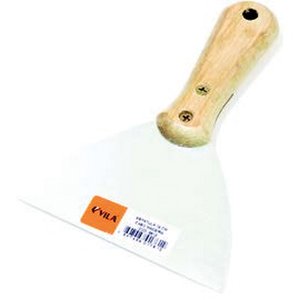 Espatula Aco 10cm com Cabo Madeira Vila